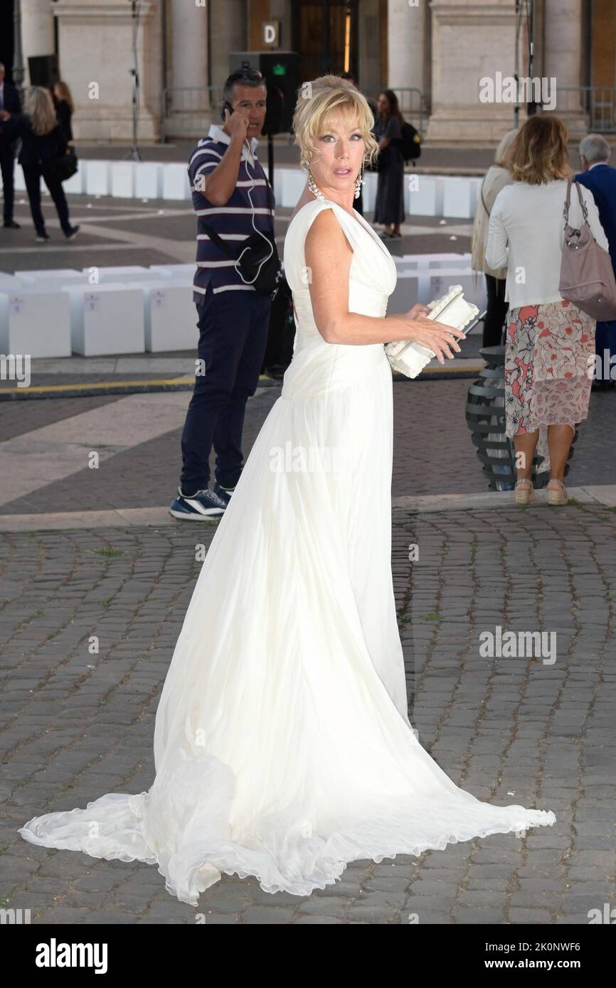 Nancy Brilli attends the Laura Biagiotti fashion show at Campidoglio