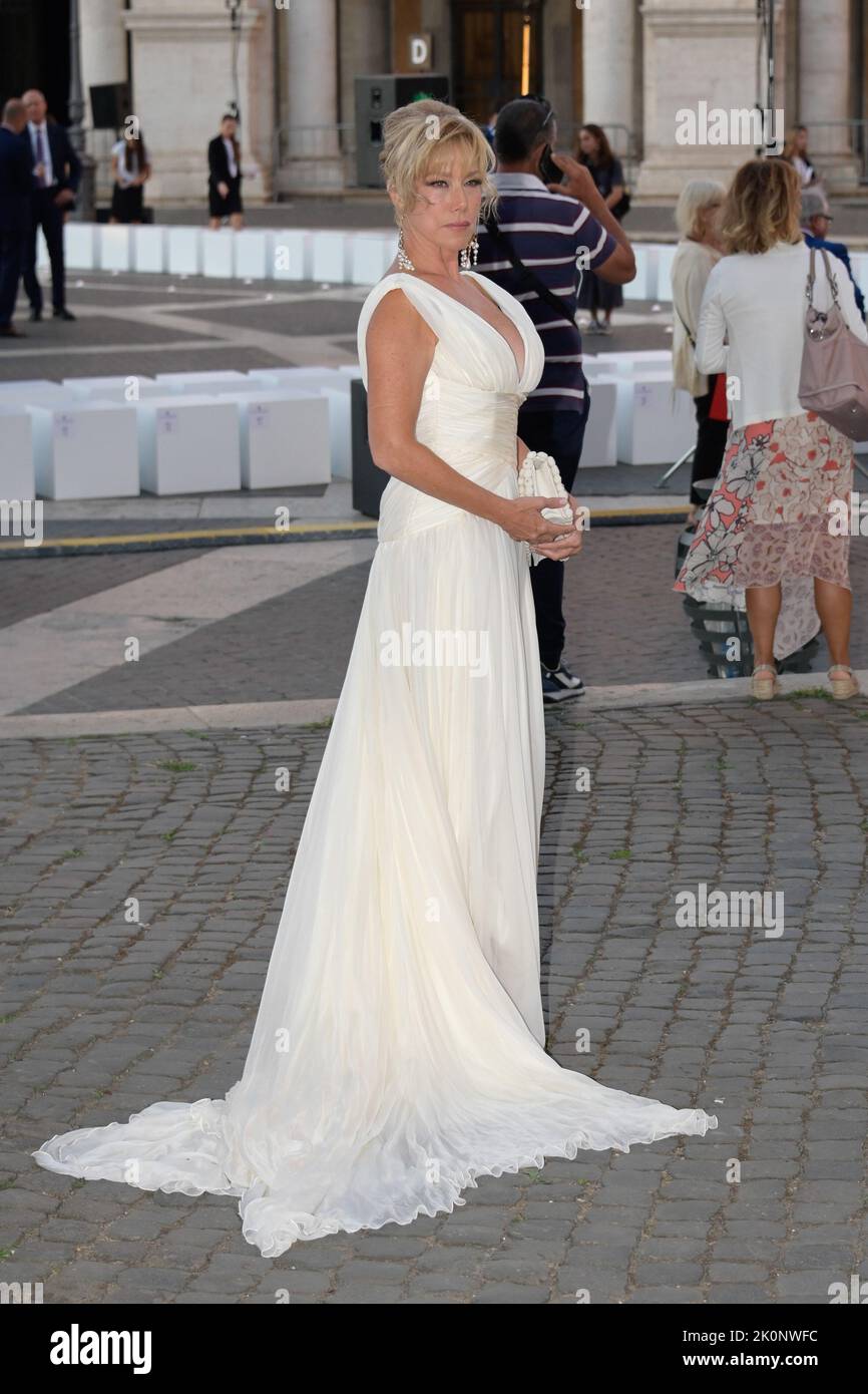 Nancy Brilli attends the Laura Biagiotti fashion show at Campidoglio