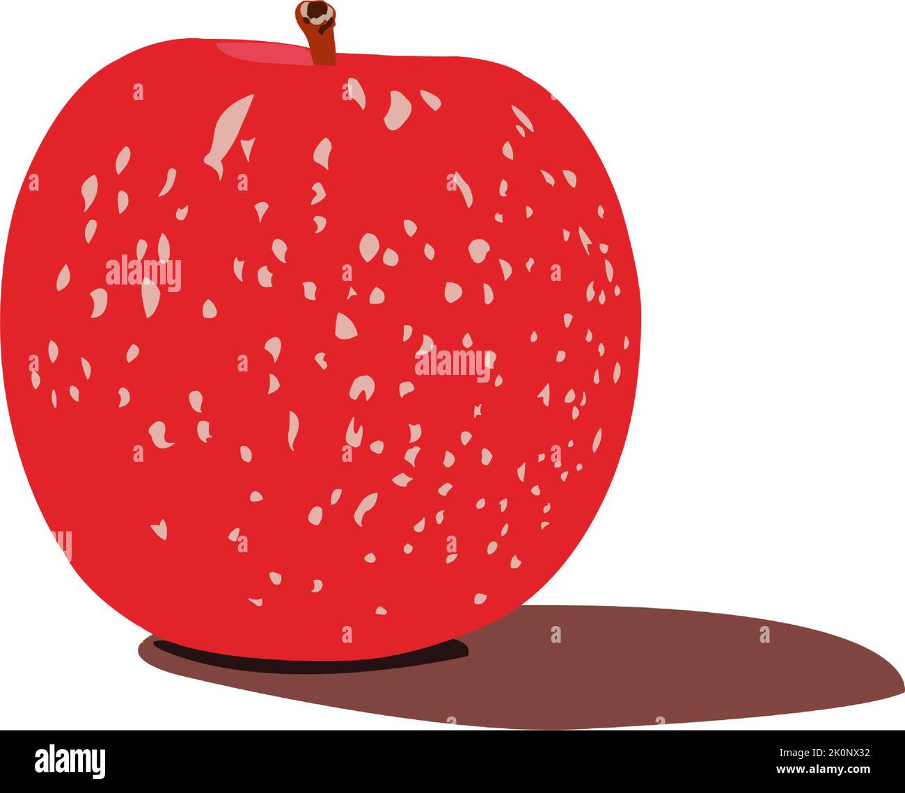 The beauty of red apple isolated on white background Stock Vector