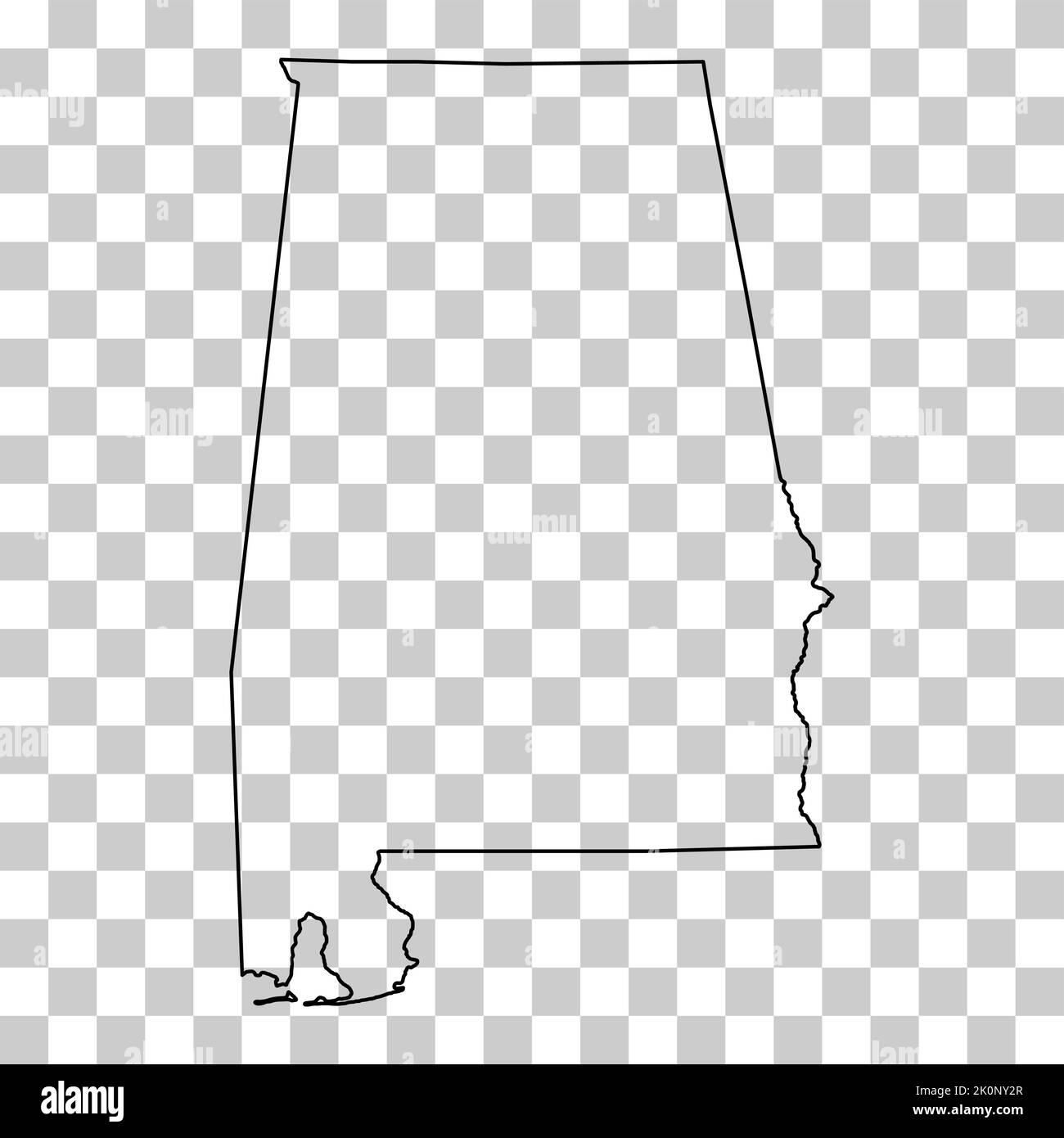 Alabama shape, united states of america. Flat concept icon symbol vector illustration . Stock Vector