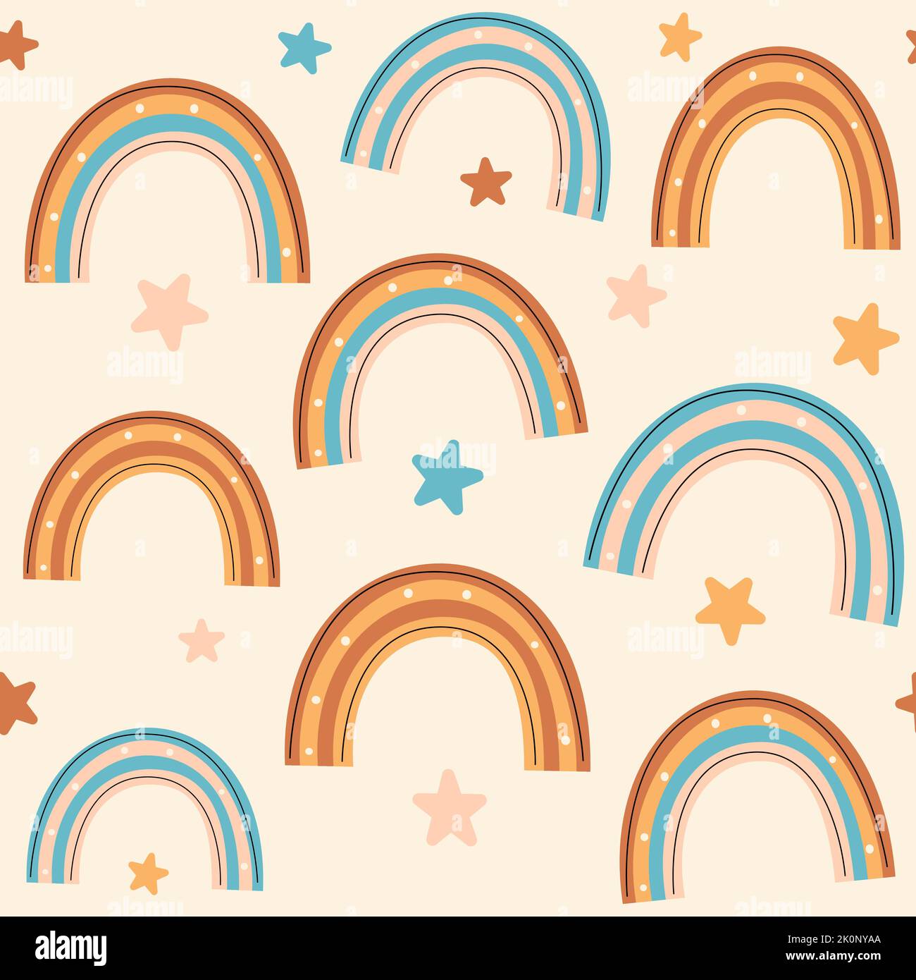 Cute colorful seamless vector pattern background illustration with ...
