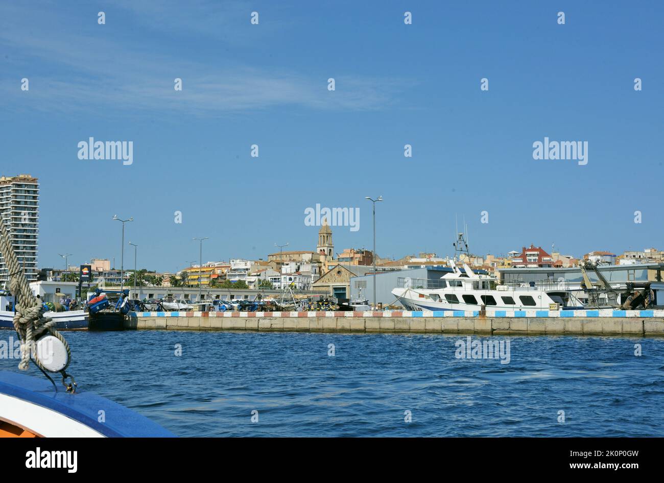 Port of Palamós located on the Costa Brava province of Gerona,Catalonia,Spain Stock Photo