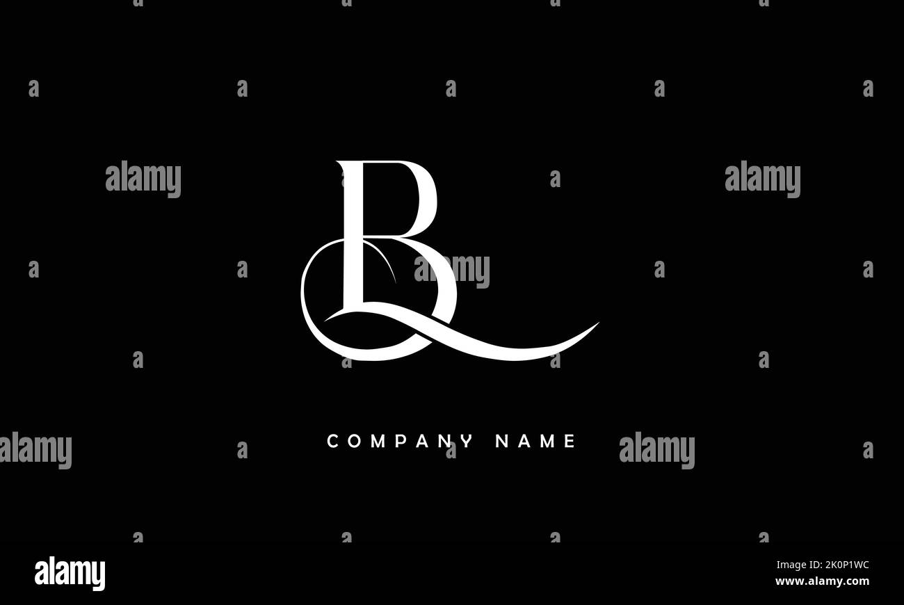 BL, LB Abstract Letters Logo Monogram Stock Vector
