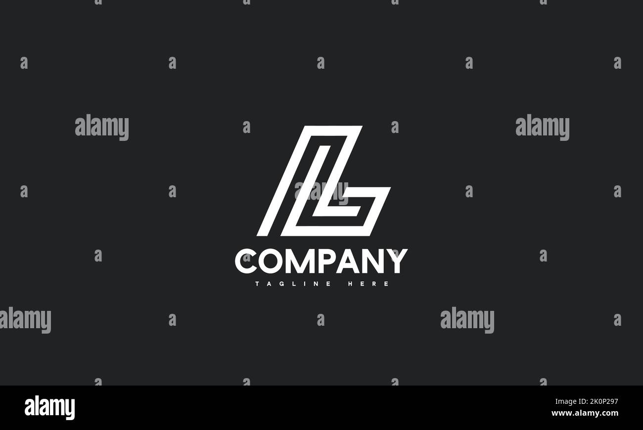 minimal letter L logo template Stock Vector