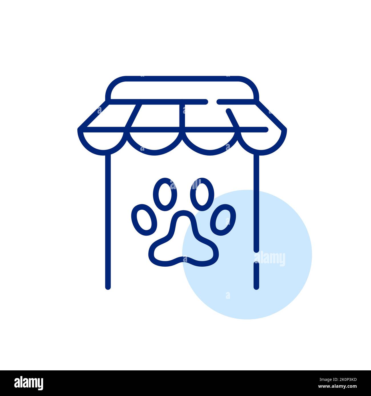 Mobile pet store shopping app. Pixel perfect, editable stroke line icon