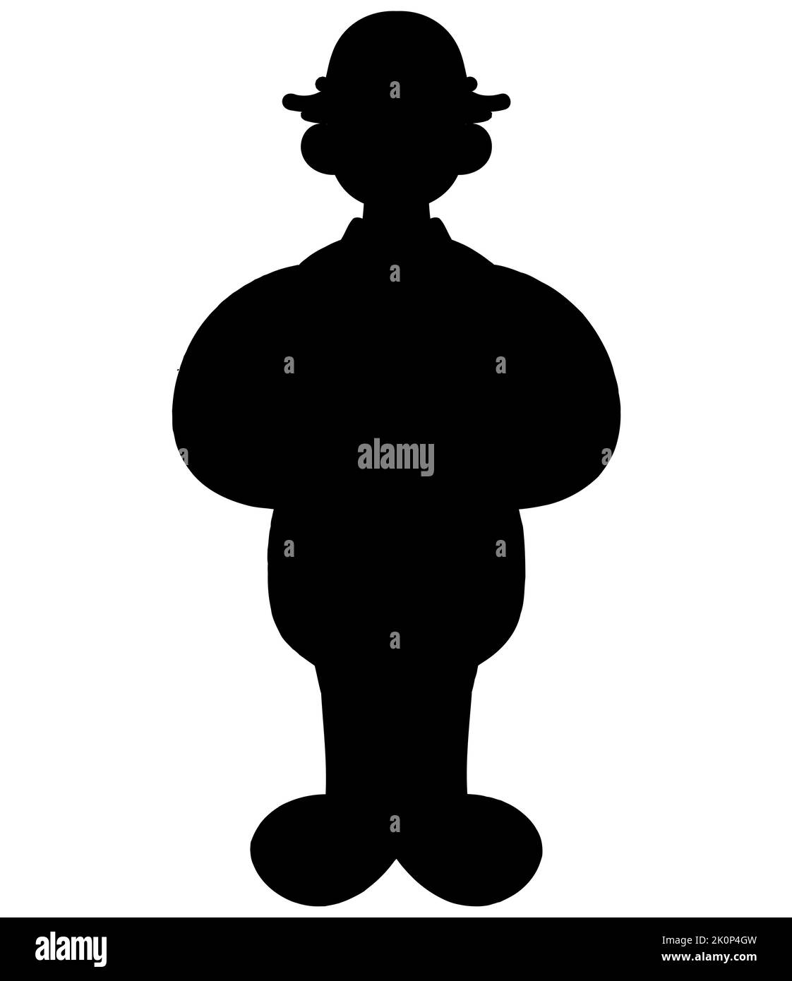 Postman and mailman black silhouette, Cartoon style vector illustration Stock Vector