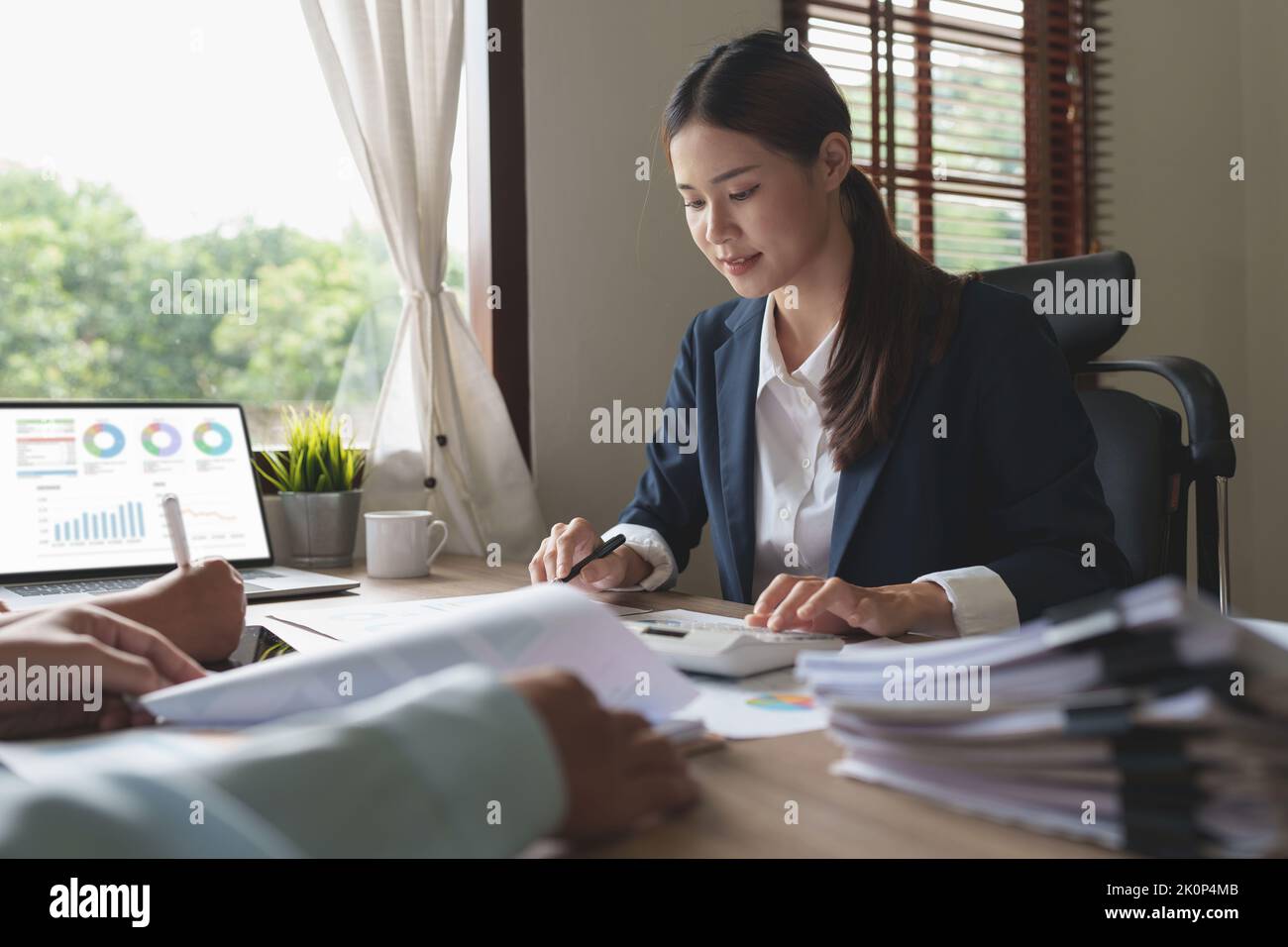 Business People Meeting to discuss and brainstorming the financial