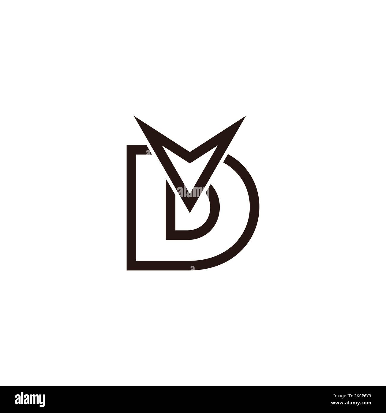 letter d lines art geometric logo vector Stock Vector Image & Art - Alamy