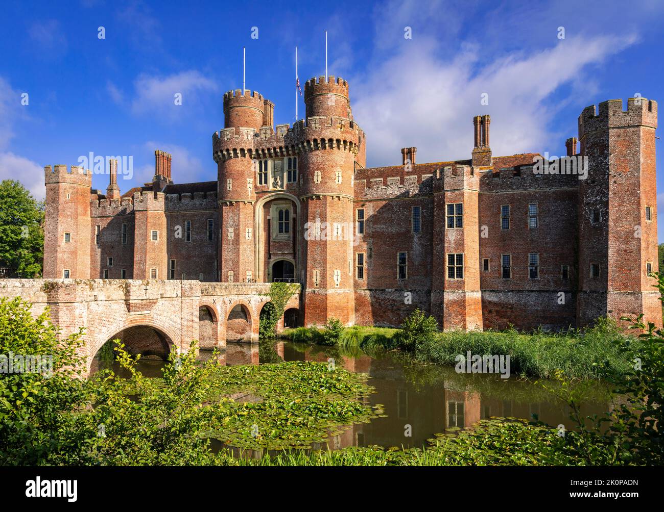 Herstmonceux castle near Hailsham in east Sussex south east England Stock Photo