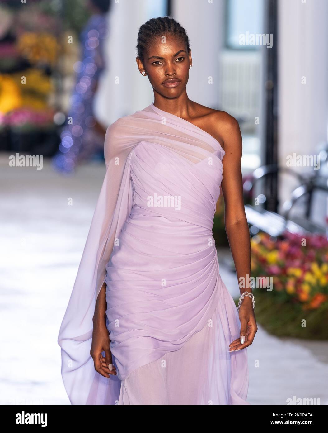 New York, NY September 13, 2022 model walks runway for Pamella