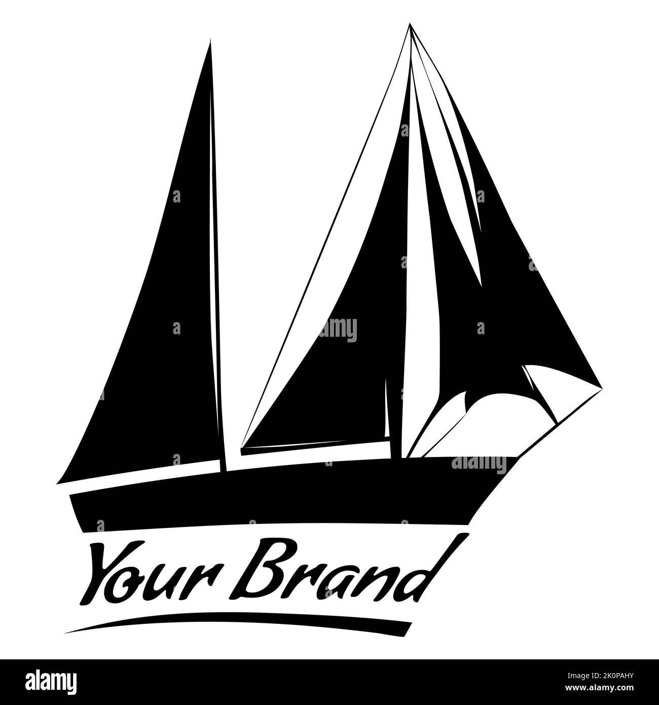 Sailing Ship Emblem Logo Design Silhouette Vector Isolated Stock Vector sailing-ship-emblem-logo-design-silhouette-vector-isolated-stock-vector