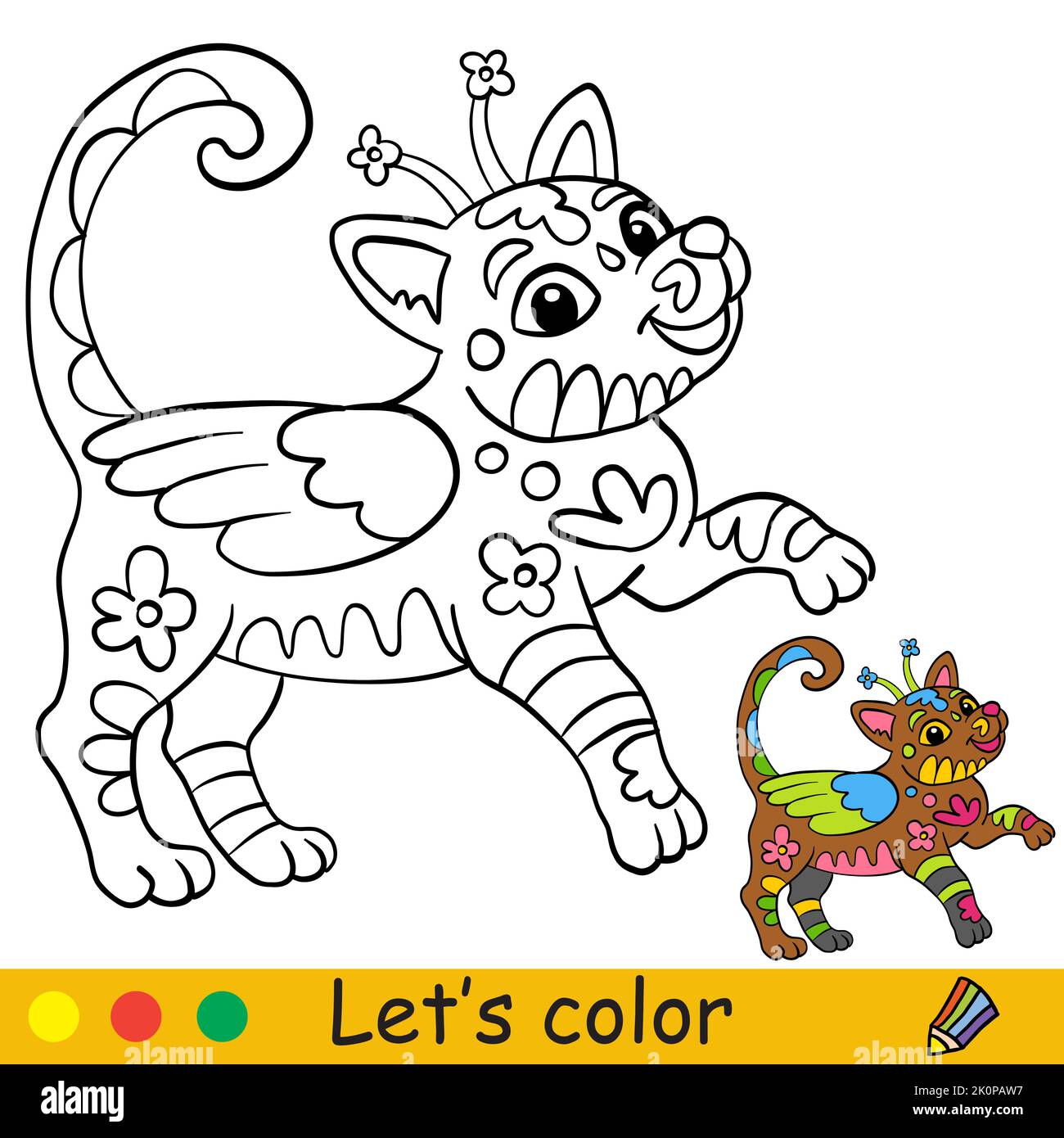 Cute halloween pumpkins. Halloween concept. Coloring book page for ...