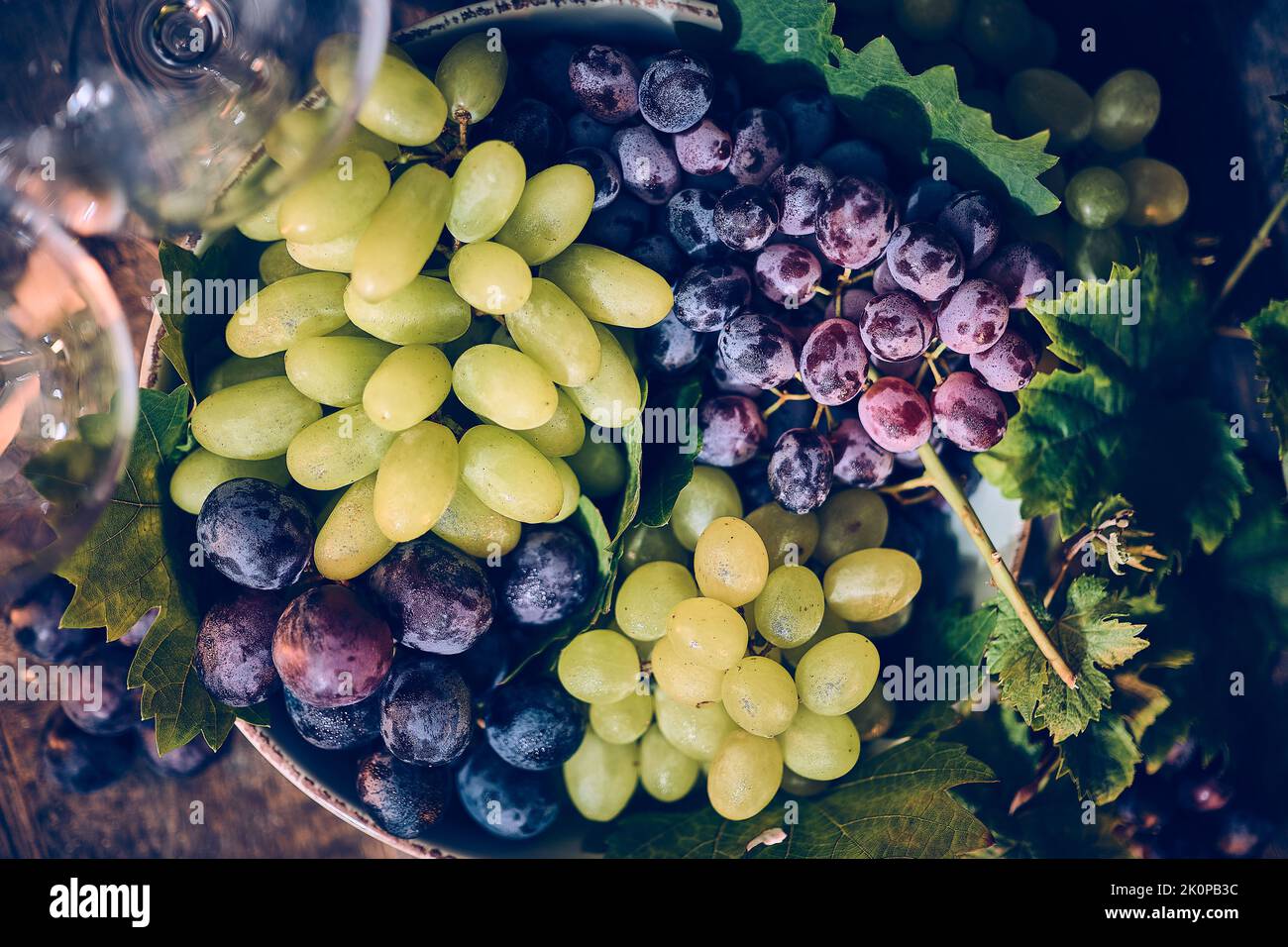 Delicious grapes in a bowl. High quality photo Stock Photo