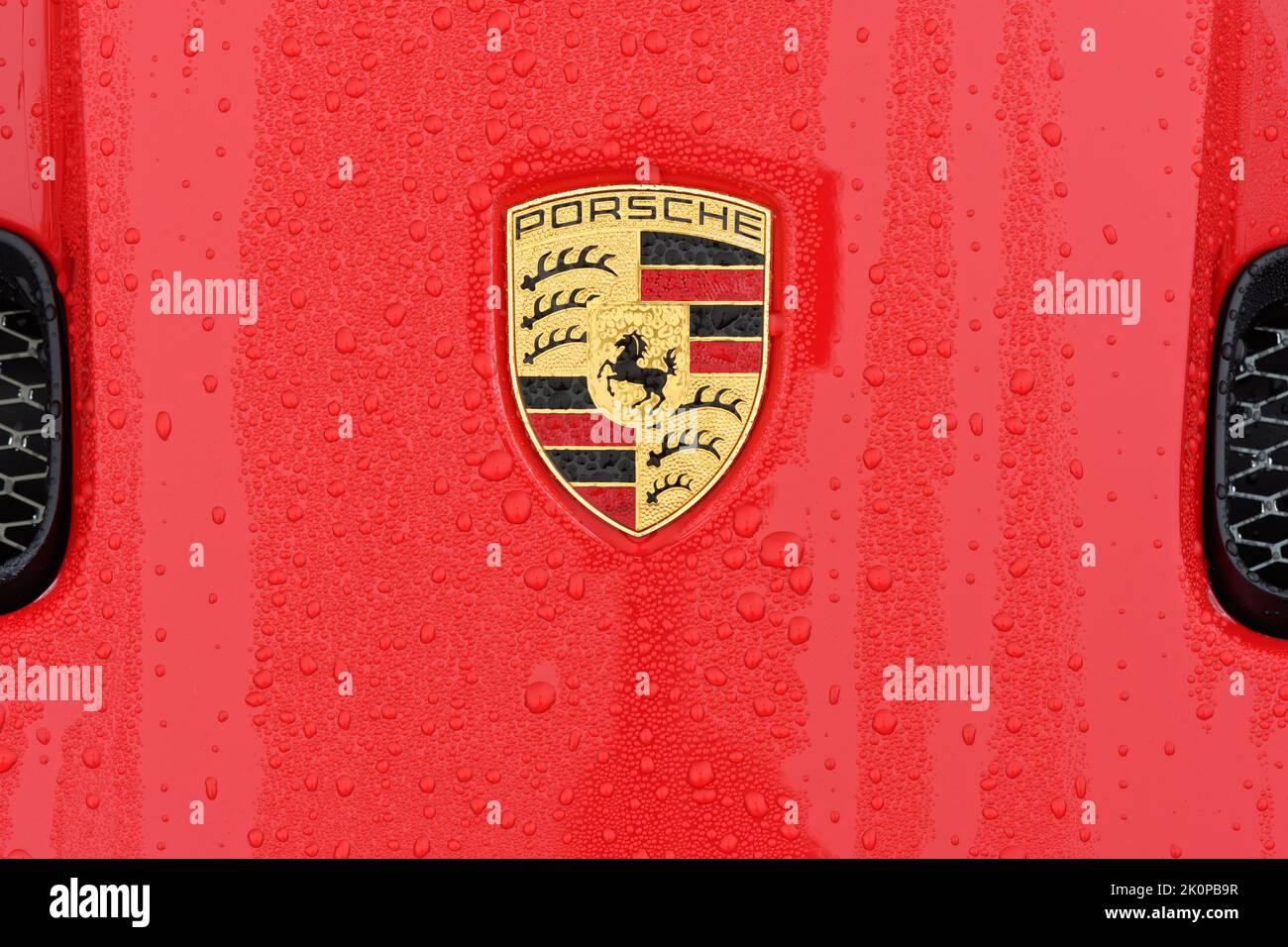 Red porsche car hires stock photography and images Alamy