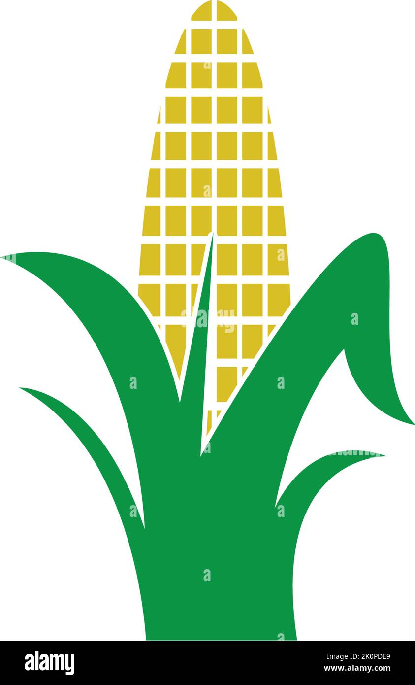 Sweet corn icon logo design illustration template Stock Vector