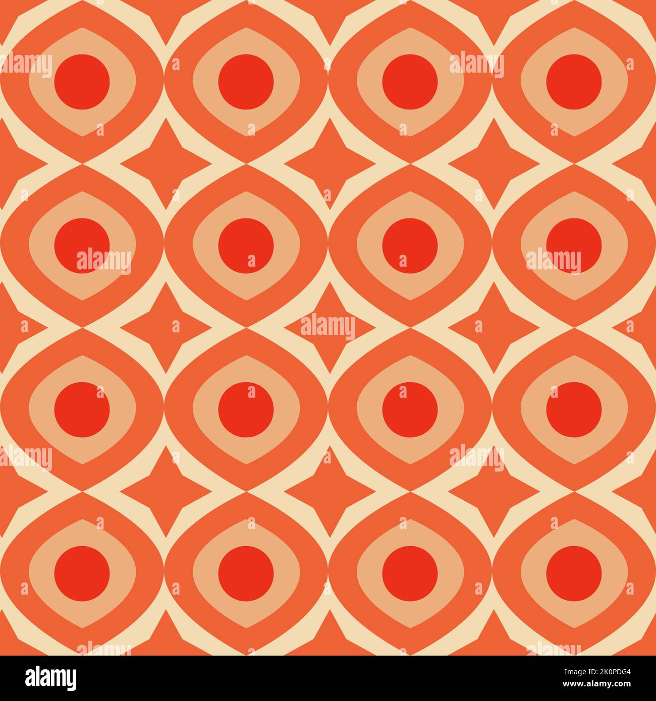 Vintage retro geometric pattern in the style of the 70s and 60s. Stock Vector