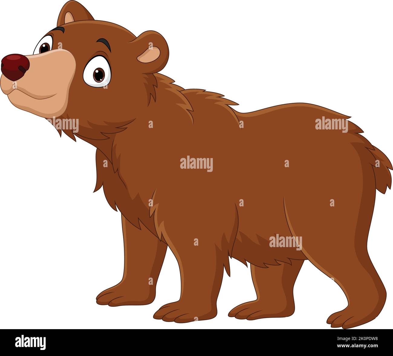 Cartoon cute big bear walking Stock Vector Image & Art - Alamy