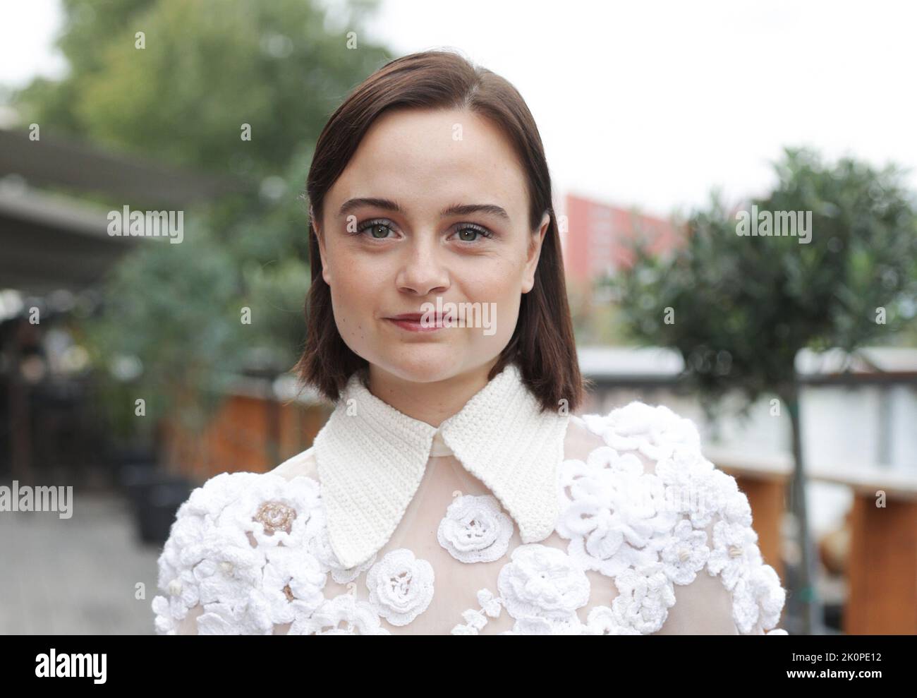 Berlin, Germany. 12th Sep, 2022. Actress Lena Urzendowsky comes to Spindler & Klatt for the presentation of new Amazon Prime Video productions. (recrop) Credit: Joerg Carstensen/dpa/Alamy Live News Stock Photo