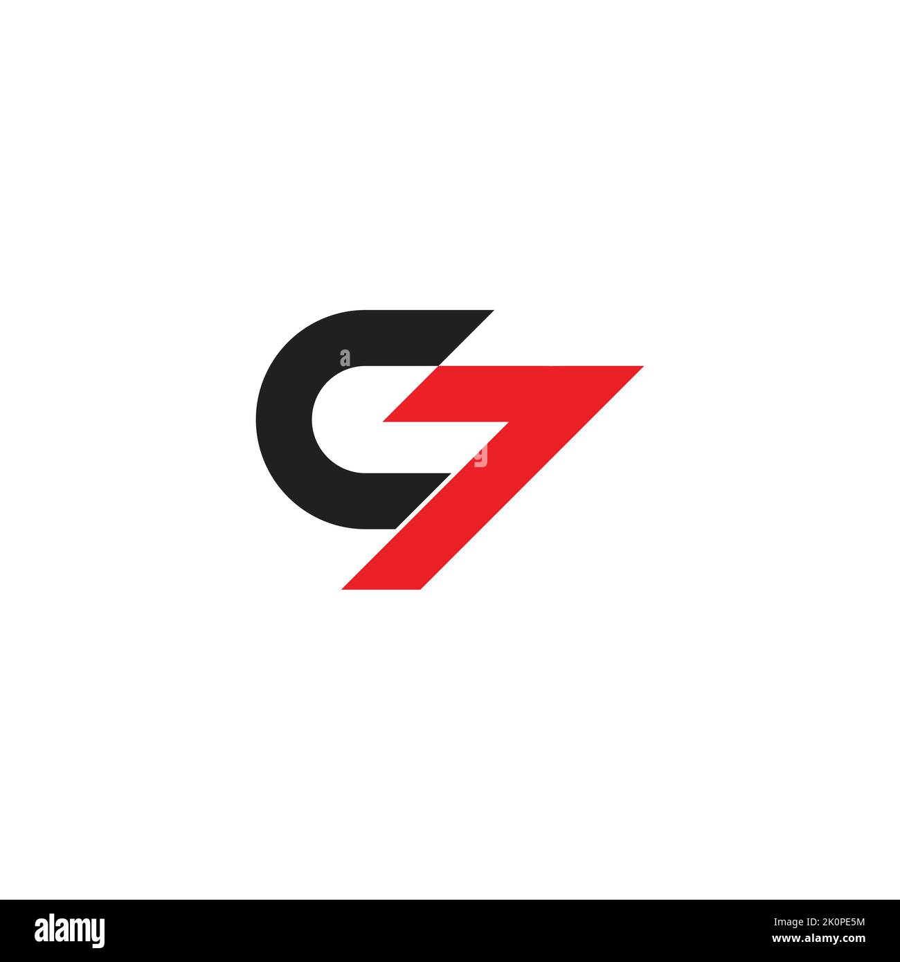 letter c7 simple arrow geometric simple logo vector Stock Vector