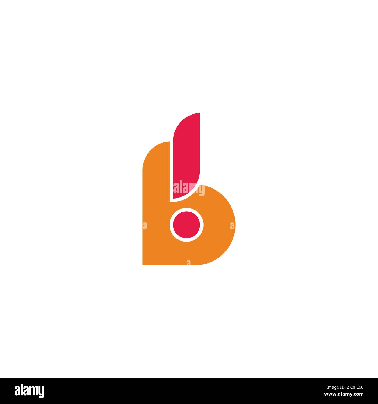letter b exclamation design logo vector Stock Vector