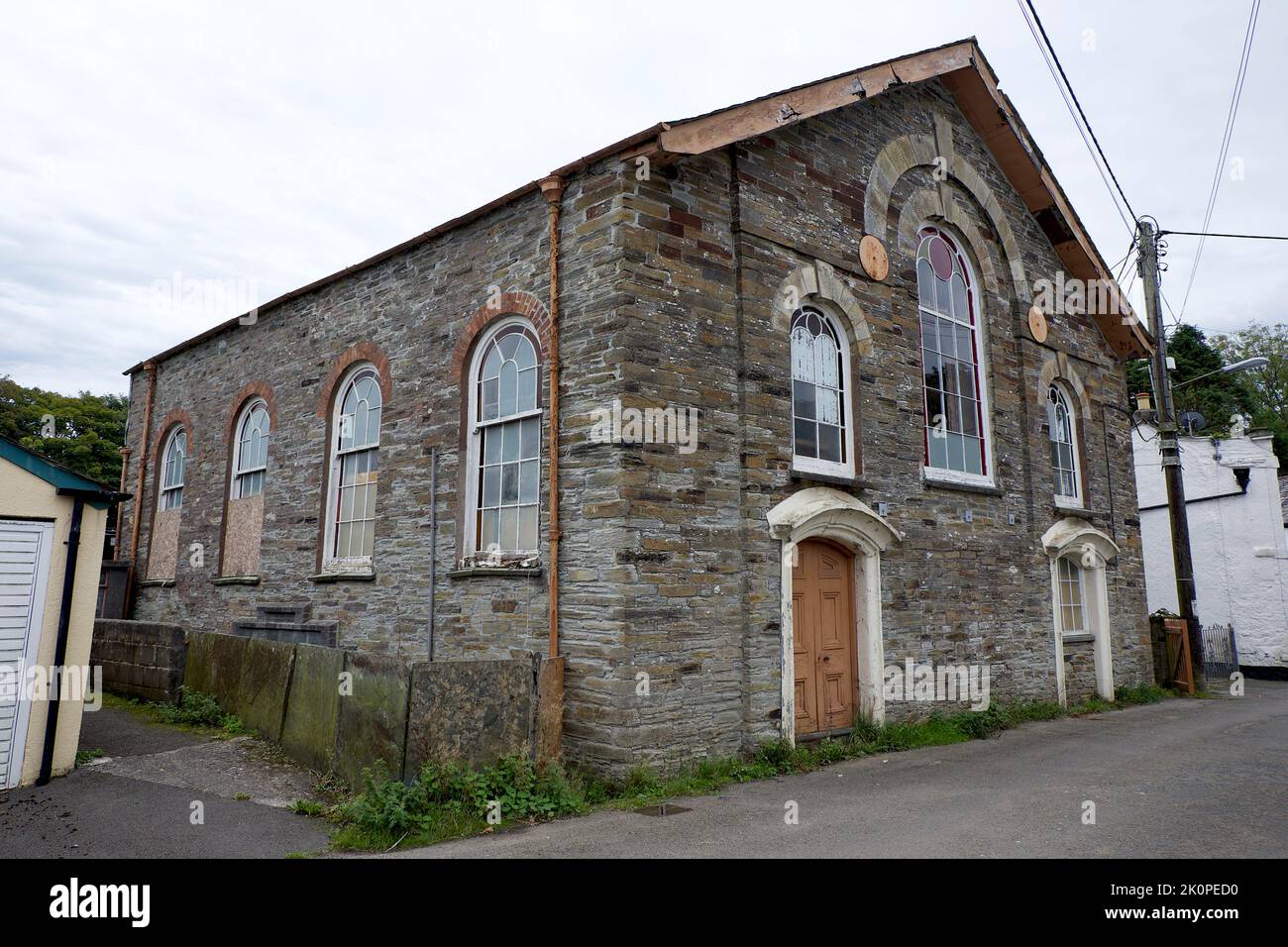 St Teath Cornwall UK 09 12 2022 Cornish village North Cornwall birthplace of Anne Jeffries 1626 a Fairy Witch Stock Photo