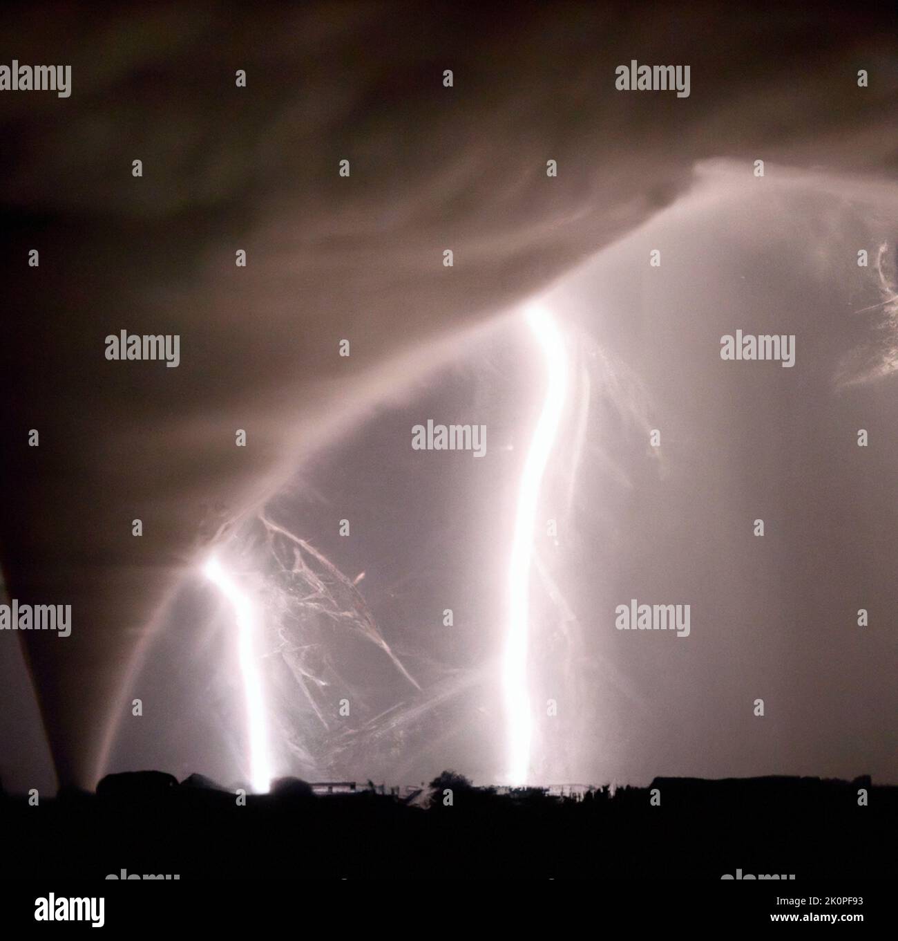 A breathtaking shot of lightning and tornado Stock Photo - Alamy