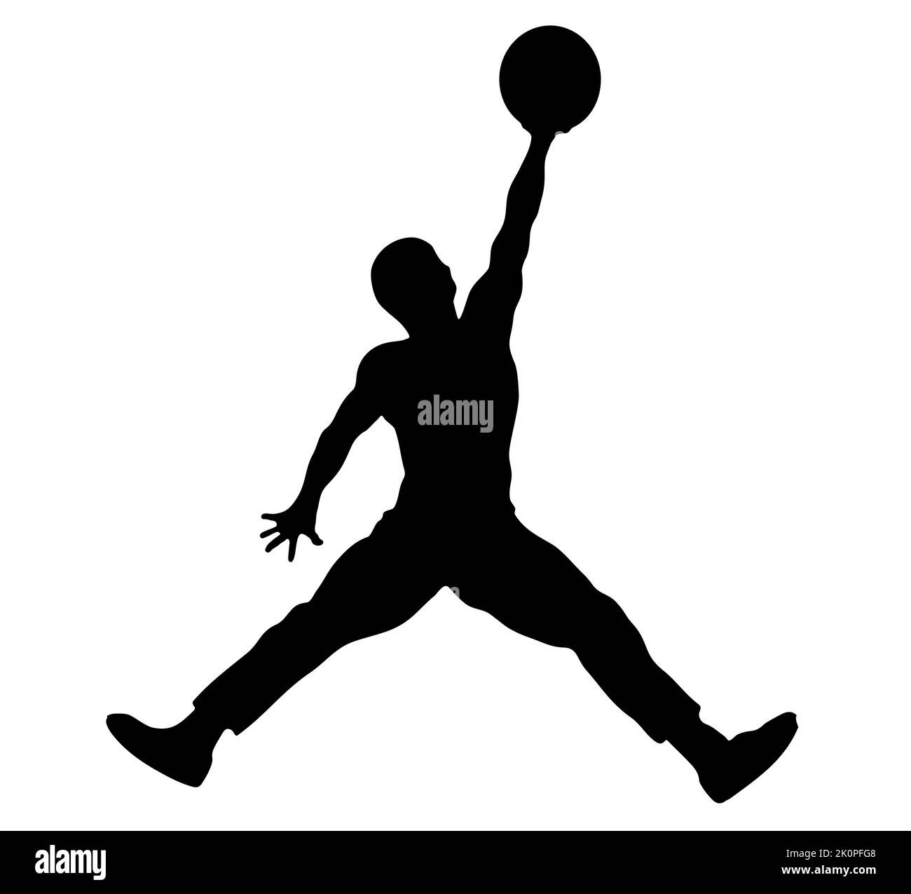 Player Holding Basketball Stretching Legs Athlete Silhouette Illustration Training Game Sport Stock Vector