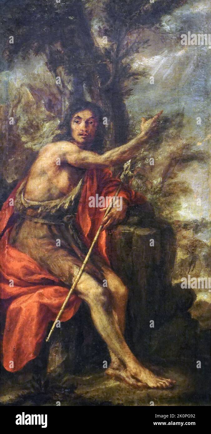 Saint John the Baptist (1658) by Juan Valdés Leal (1622-1690) Spanish painter and etcher of the Baroque era. Stock Photo