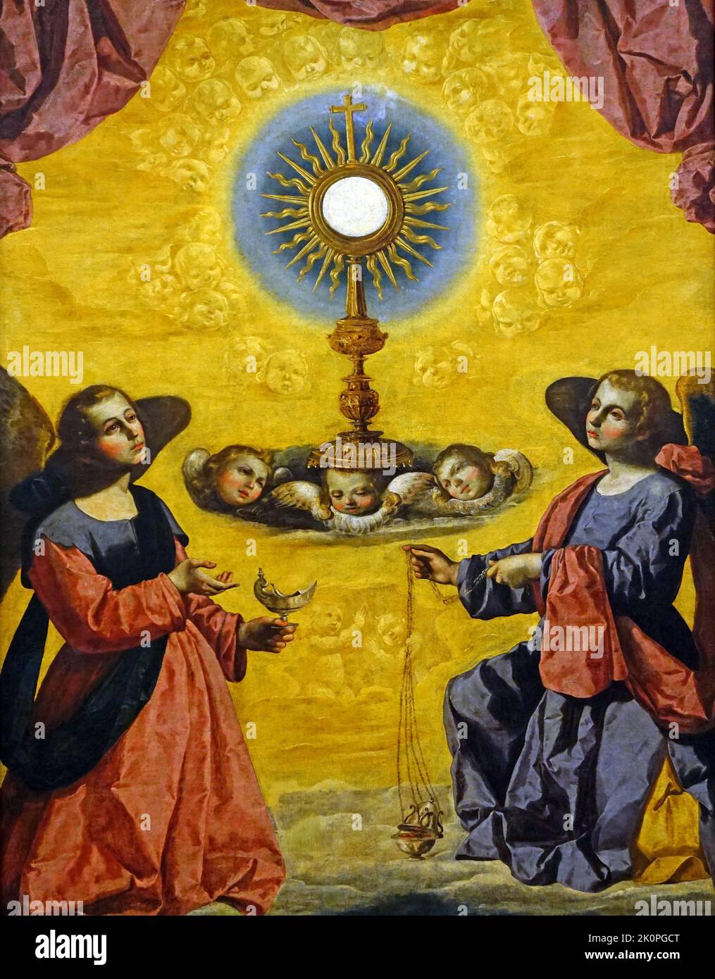 Allegory of the Eucharist (Alegoría Eucarística) Atelier of Francisco de Zurbaran 1598-1664 Stock Photo