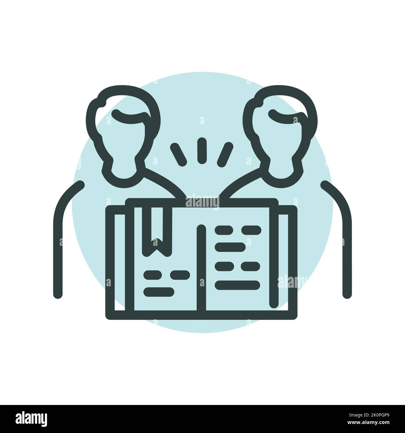 Mentoring line icon. Self development Stock Vector