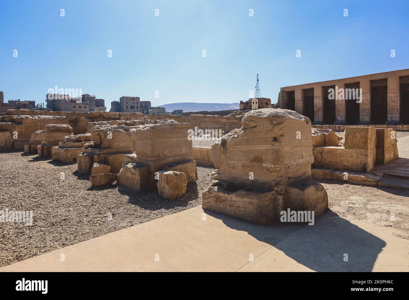 Outdoor View to an Ancient Egyptian temple of Seti I also known as the
