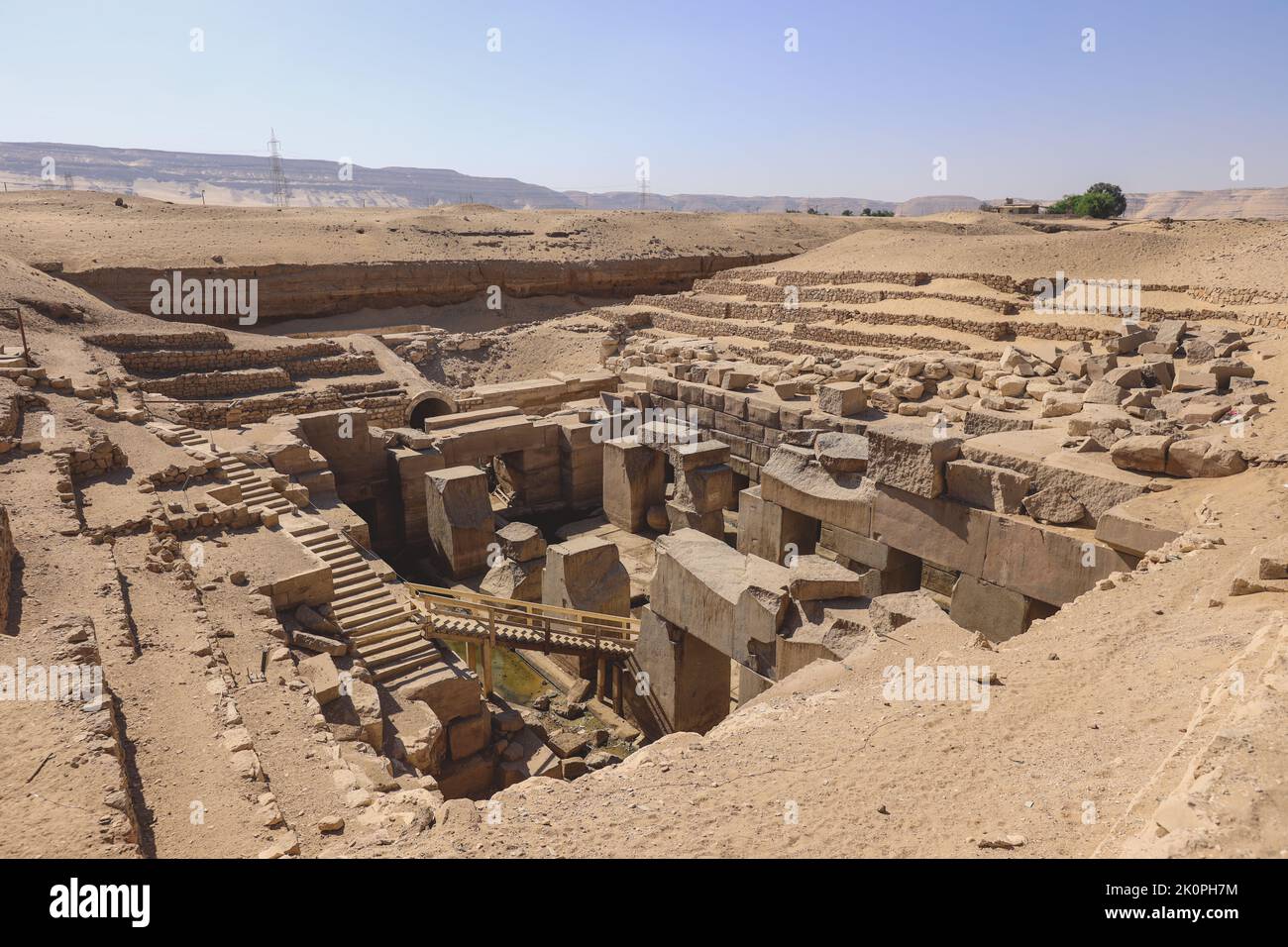 Outdoor View to an Ancient Egyptian temple of Seti I also known as the