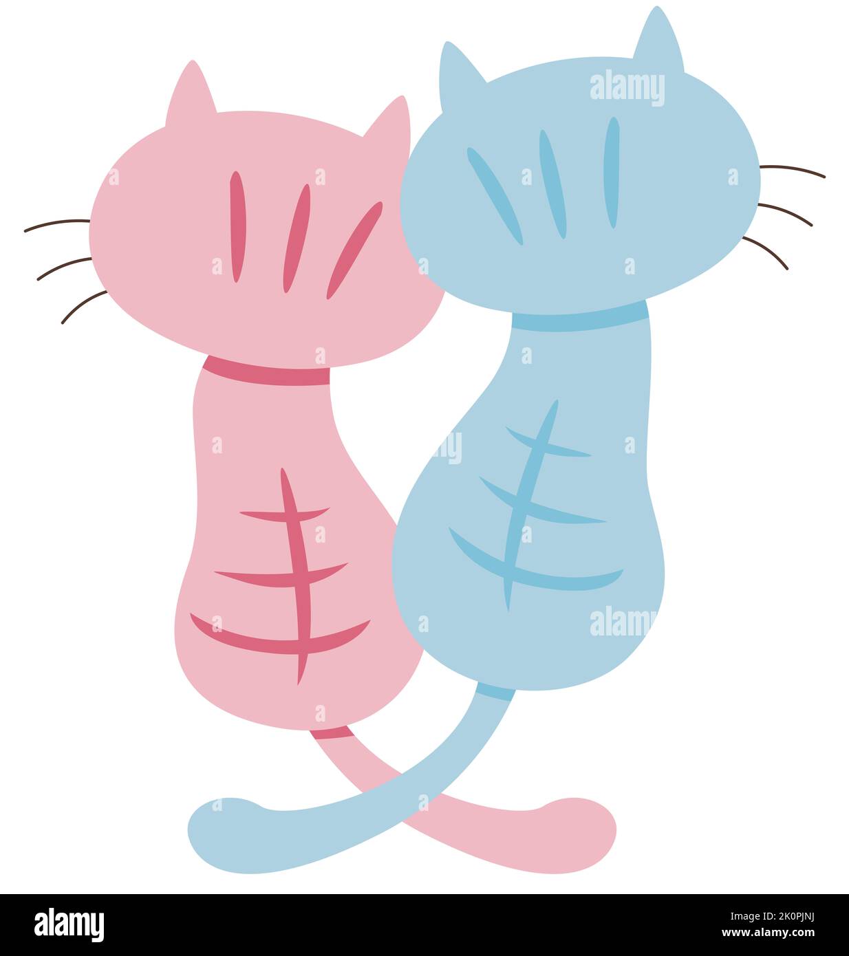 Love Cats Couple Design Romantic Vector Concept Stock Illustration -  Download Image Now - Domestic Cat, Love - Emotion, Two Animals - iStock