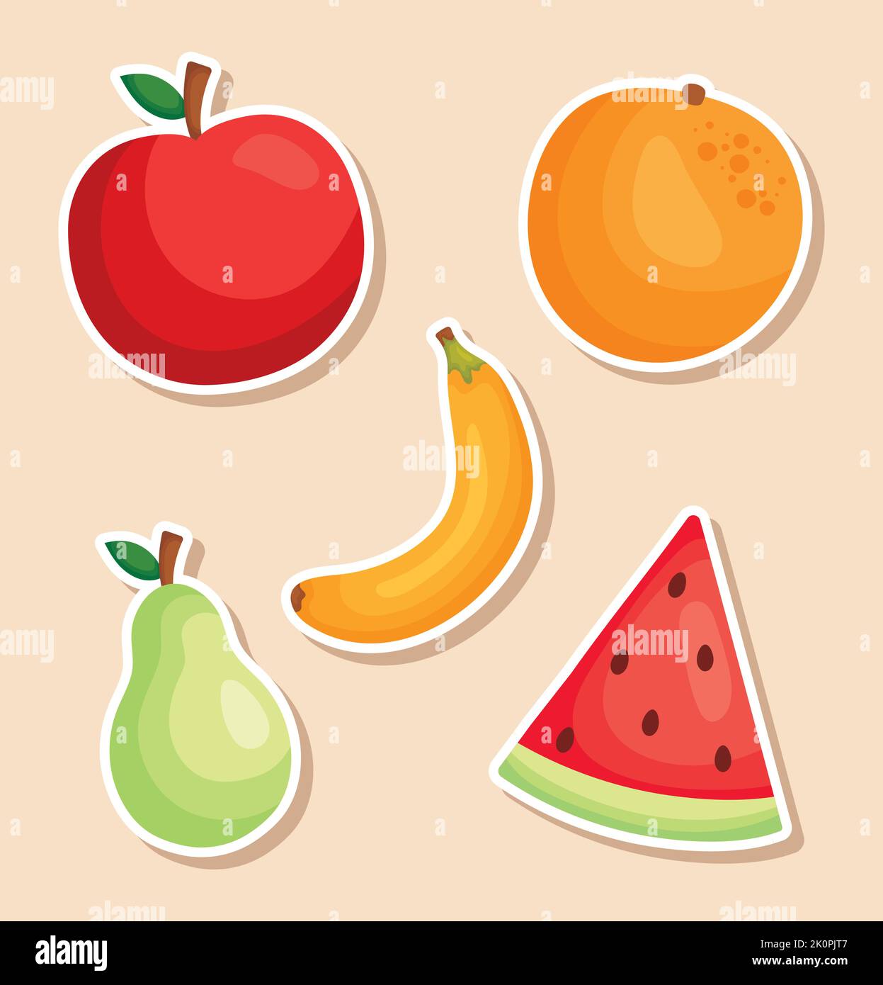 healthy fruits icon set Stock Vector Image & Art - Alamy