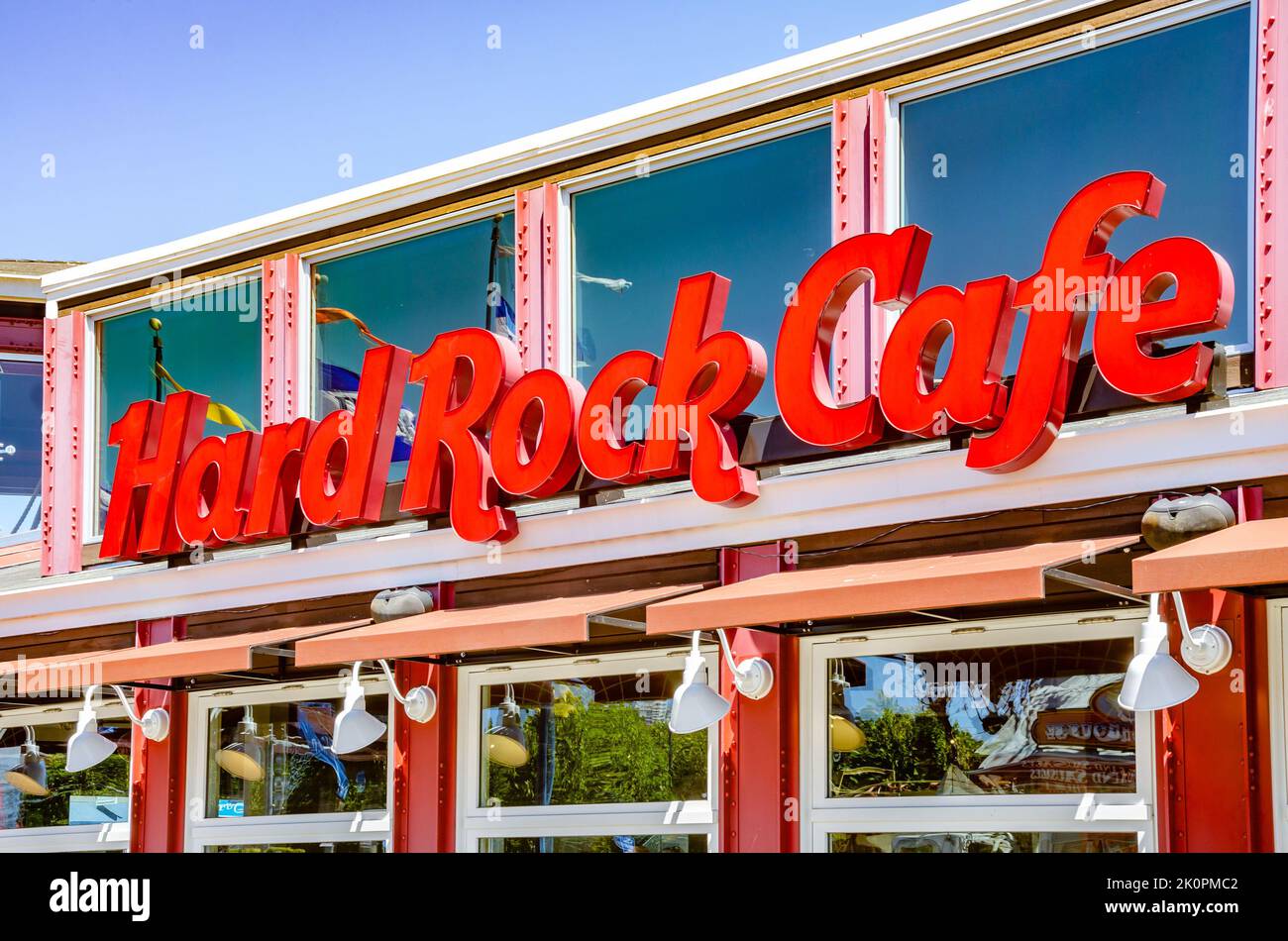 The Hard Rock Cafe at Pier 39 in San Francisco, California. Stock Photo