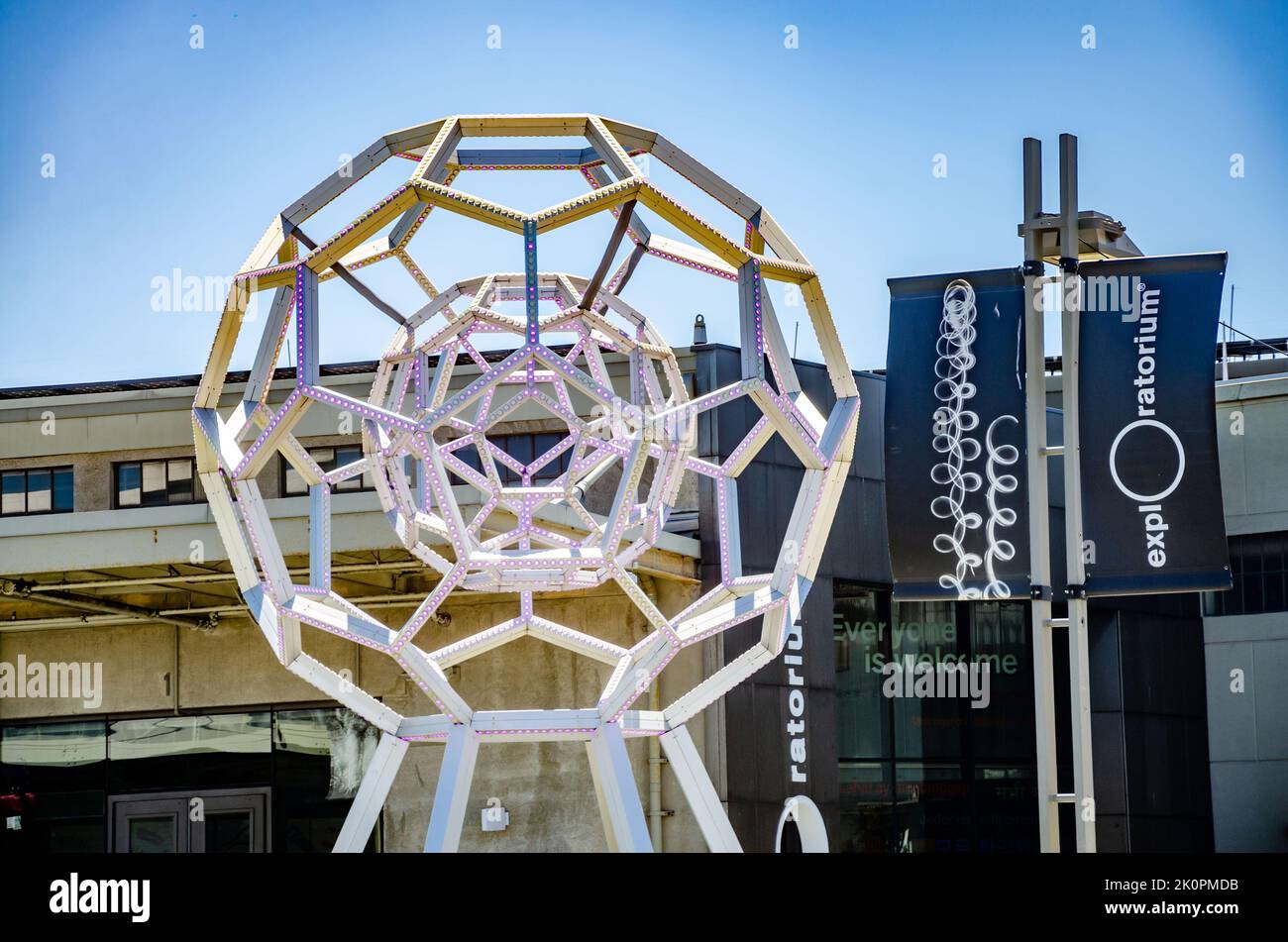 Exploratorium, a science and technology museum at pier 15/17 in San Francisco, California. Stock Photo