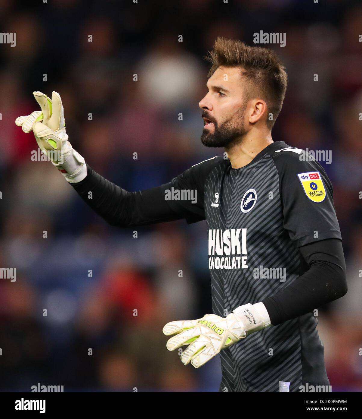 Goalkeeper Bartosz Bialkowski Millwall Thumps Ball Editorial Stock