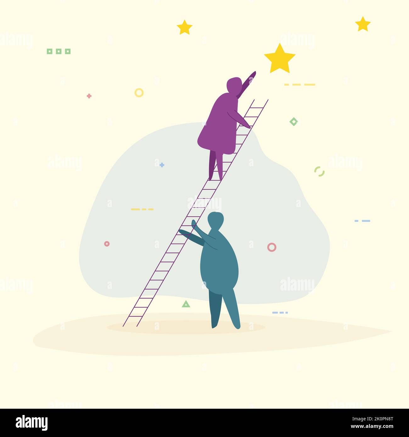 Reaching for the stars Stock Vector