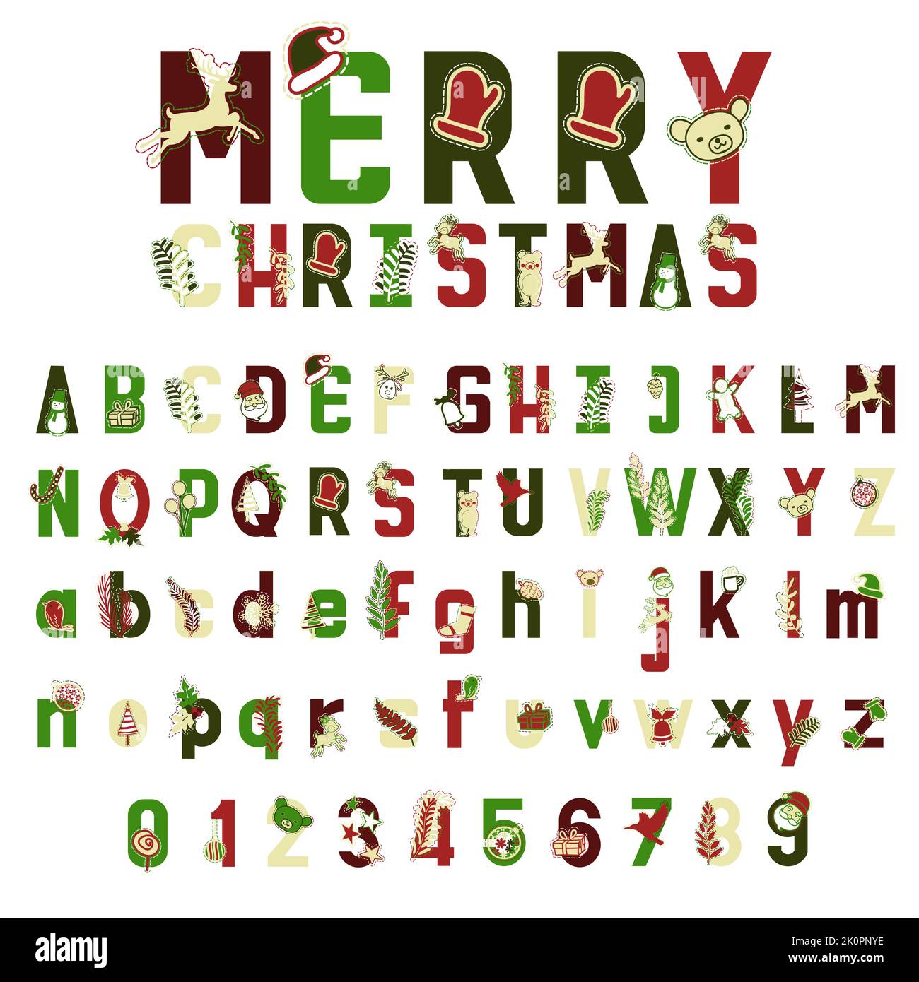 Christmas alphabet hi-res stock photography and images - Alamy