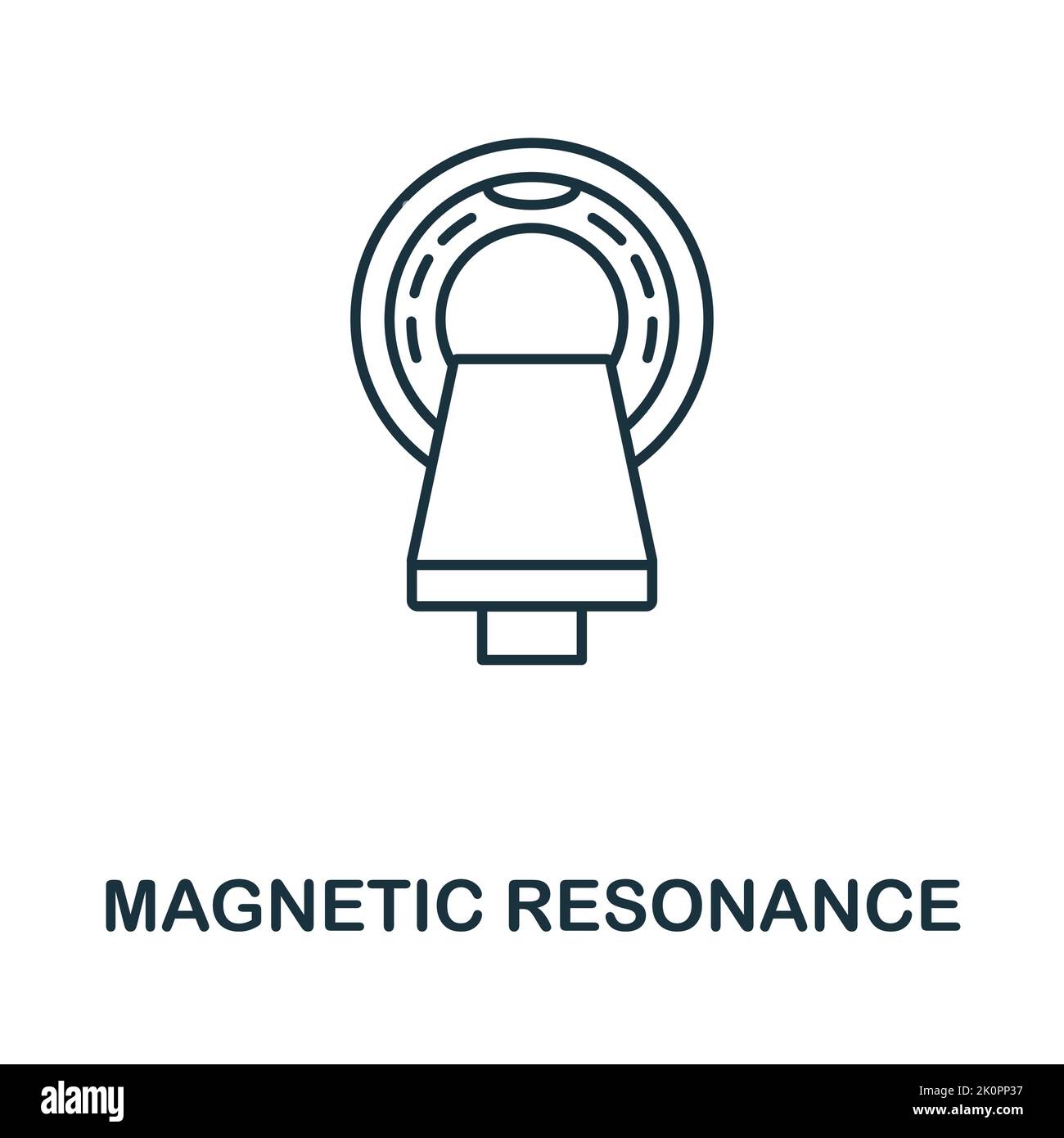 Magnetic Resonance icon. Monocrome element from medical services collection. Magnetic Resonance icon for banners, infographics and templates. Stock Vector
