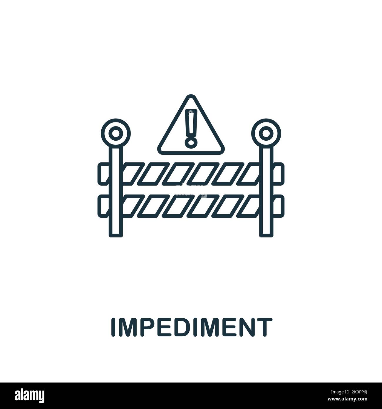 Impediment icon. Creative element sign from agile method collection. Monochrome Impediment icon for templates, infographics and more. Stock Vector