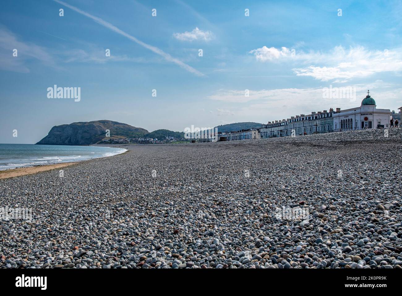 Llandudno is a coastal town in North Wales. It’s known for North Shore Beach and 19th-century Llandudno Pier. Stock Photo