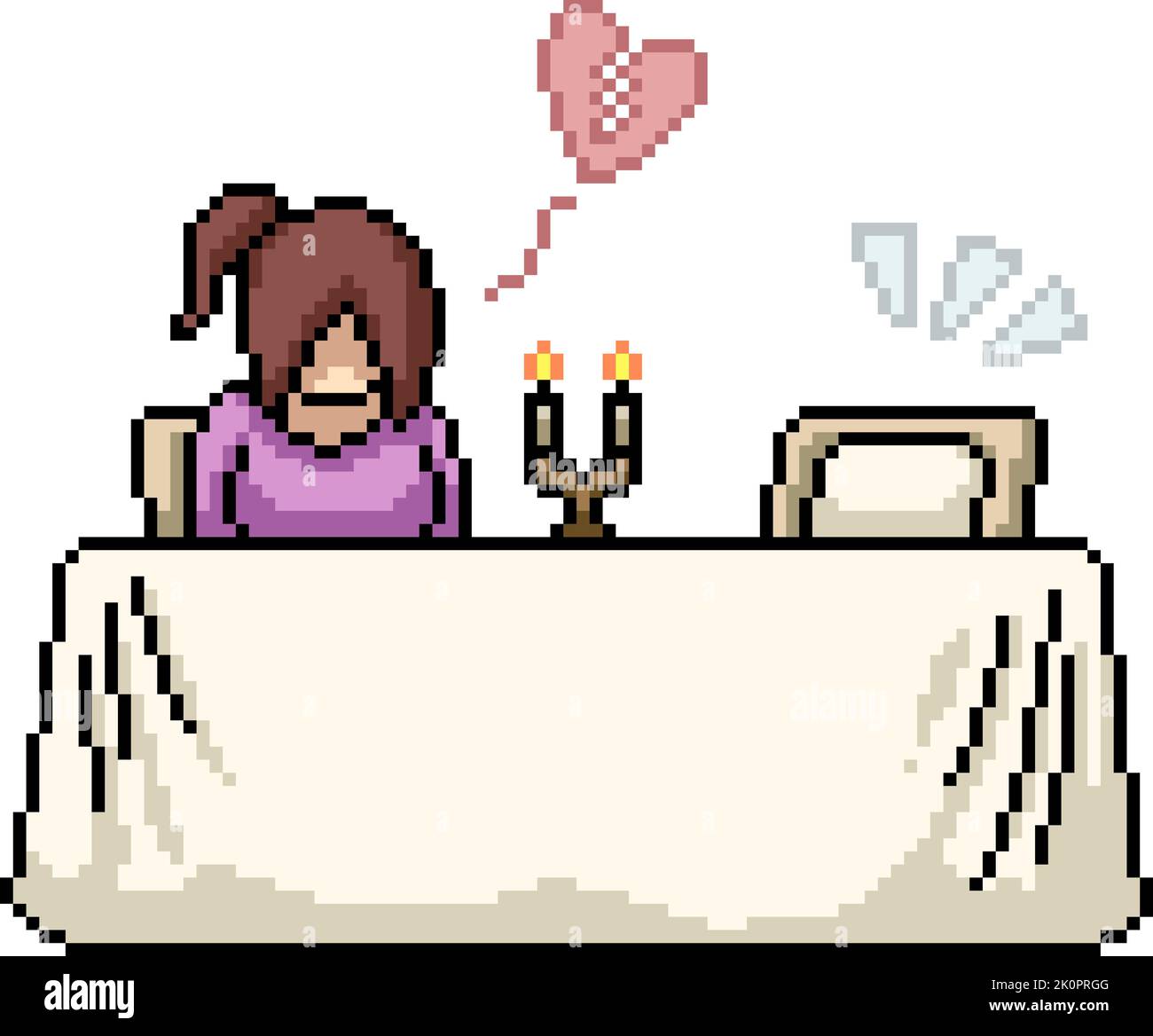 Broken heart doodle Stock Vector Images - Alamy