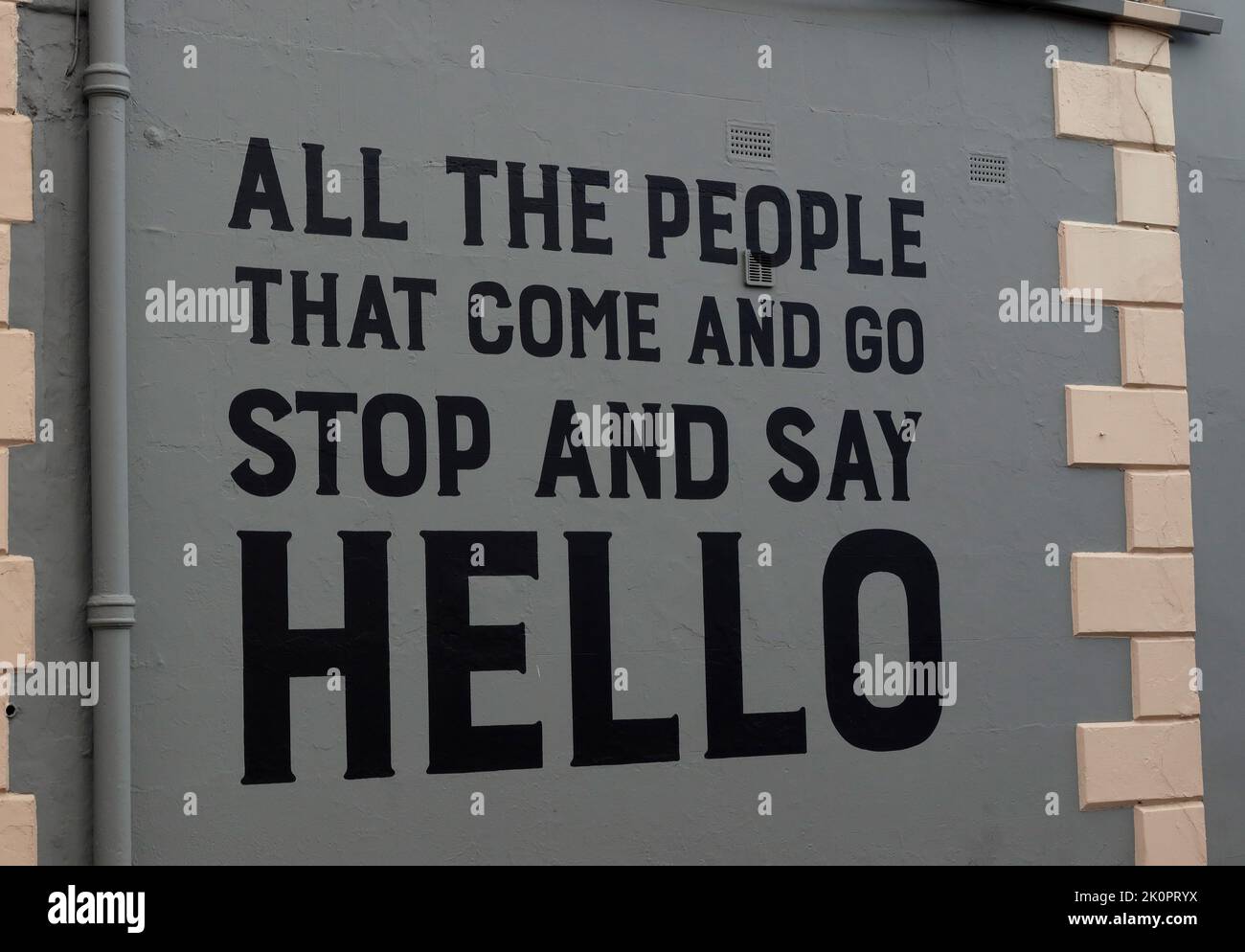 All The people that come and go, stop and say hello - Penny Ln, Liverpool, Merseyside, England, UK, L18 1DE Stock Photo