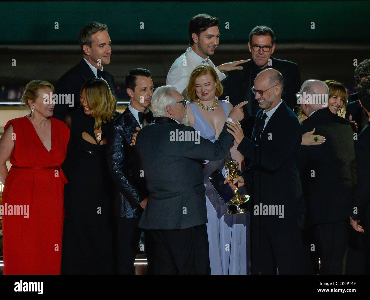 Los Angeles, United States. 12th Sep, 2022. Jesse Armstrong with cast and crew accept the Outstanding Drama Series award for 'Succession' onstage during the 74th annual Primetime Emmy Awards at the Microsoft Theater in Los Angeles on Monday, September 12, 2022. Photo by Mike Goulding/UPI Credit: UPI/Alamy Live News Credit: UPI/Alamy Live News Credit: UPI/Alamy Live News Stock Photo