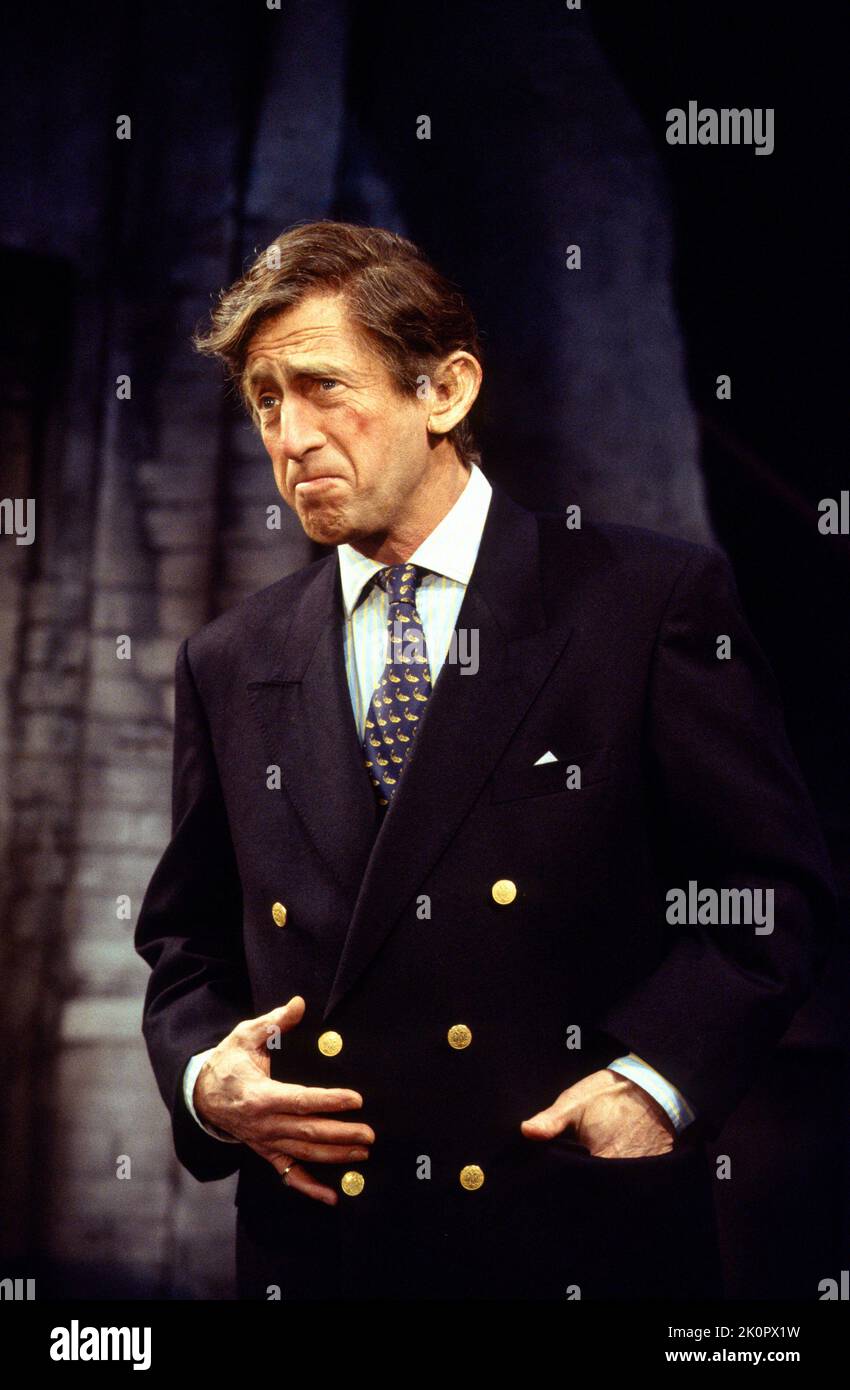 Toby Salaman (Prince Charles) in THE QUEEN AND I by Sue Townsend at the Royal Court Theatre, London SW1  11/06/1994  a co-production with Out of Joint and Haymarket Theatre, Leicester  music & lyrics: Mickey Gallagher & Ian Dury  design: Fotini Dimou  lighting: Rick Fisher  director: Max Stafford-Clark Stock Photo