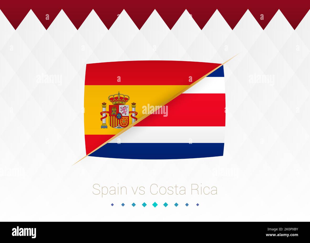 National football team Spain vs Costa Rica. Soccer 2022 match versus