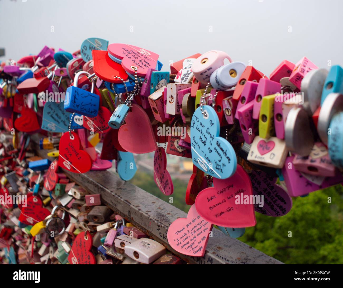 Love Locks at Seoul Tower Stock Photo Alamy