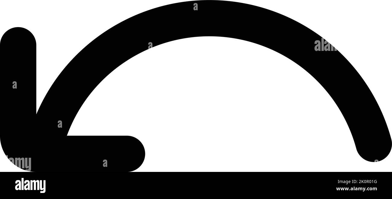 A vector illustration of an arrow icon with left direction Stock Vector ...