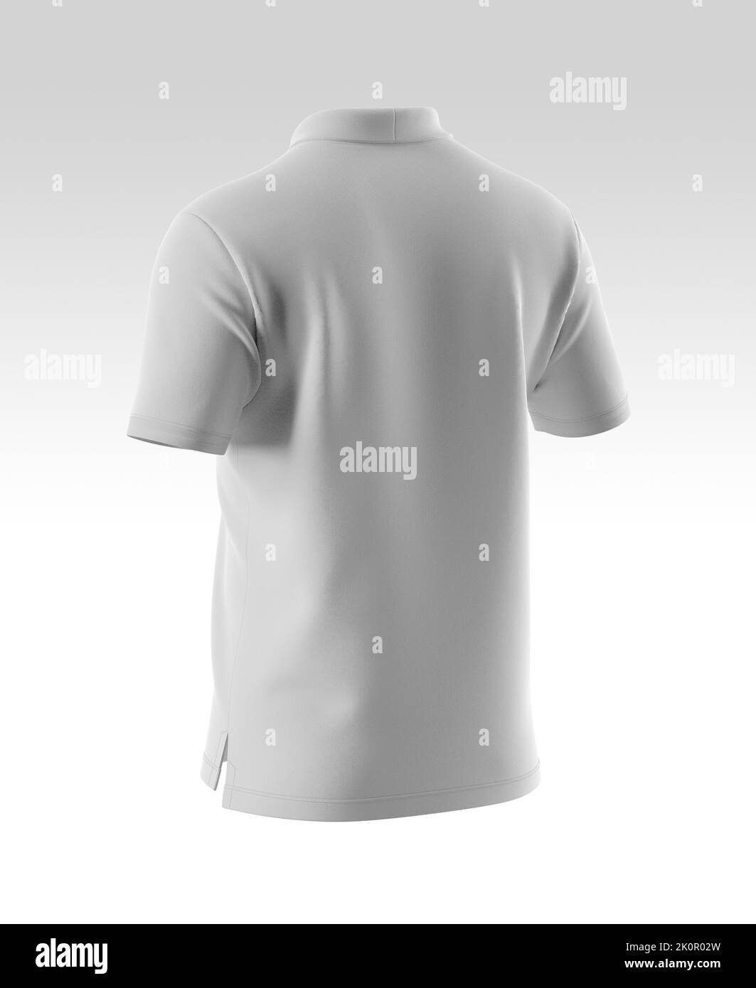 Men's Short Sleeve Polo Shirt Mockup. Front Side. 3D render Stock Photo